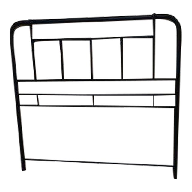 1990s Black Metal Traditional Headboard Full Size For Sale