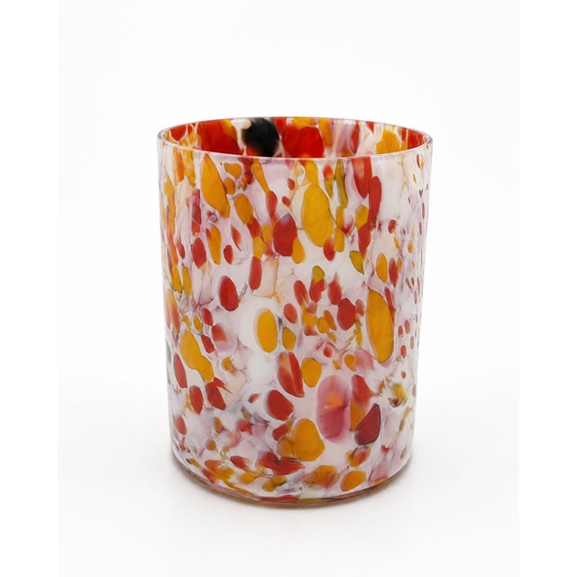 1930s Art Deco Mottled Spatter Glass and Silver-Plated Covered Jar, Belgium, 1930s For Sale - Image 5 of 14