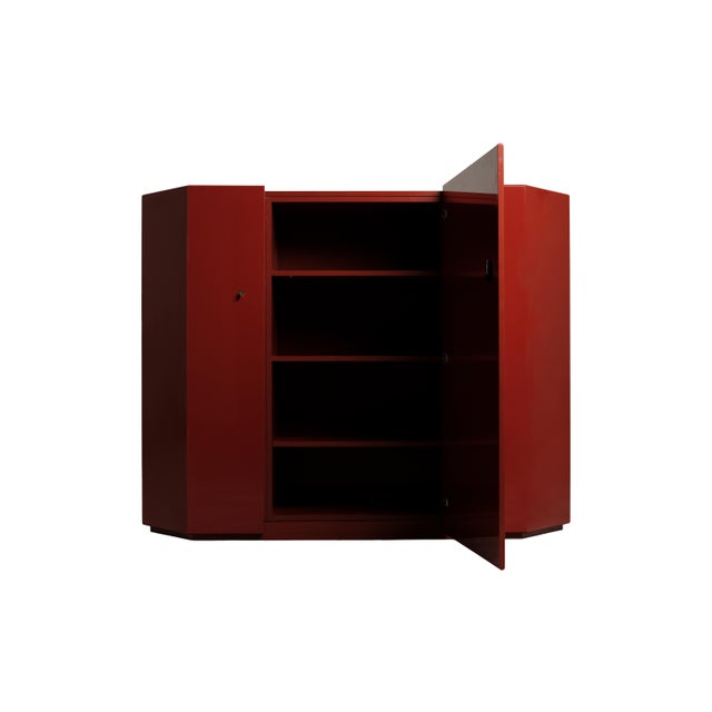 Mid-Century Modern Bramante Red Lacquered Highboard by Kazuhide Takahama for Studio Simon, 1973 For Sale - Image 3 of 13