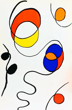 Calder Original Lithograph Dm56173 Derriere Le Miroir 1968