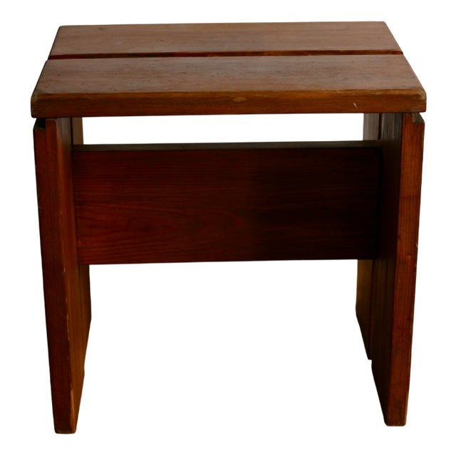 Large Stool by Charlotte Perriand for Les Arcs, France, 1960s For Sale