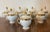 French Antique 19th Century French Empire Old Paris Porcelain Pot De Creme or Handled Cups and Covers in White With Gold Bands 1800- Set of 8 For Sale - Image 3 of 12