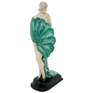 Art Deco Fan Lady Figurine by Stephan Dakon, 1930