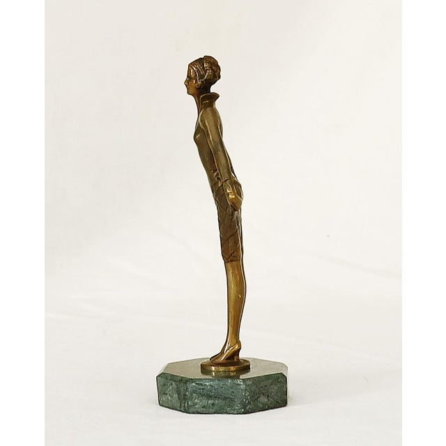 Bronze Lady in a Harlequin Costume from Josef Lorenzl, 1920s For Sale - Image 3 of 11