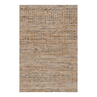 Rug & Kilim’s Contemporary Textural Kilim in Beige-brown Orange and White Tones - 14x20 For Sale