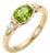 Peridot Stacking Woman Ring - Dainty Green Gemstone Ring Us 7 For Sale