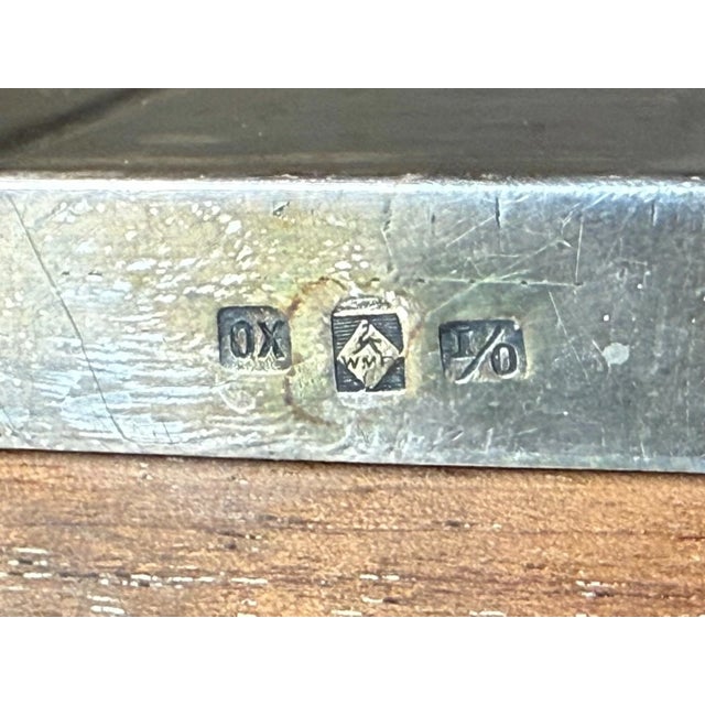 Antique 1928 WMF Silverplate Carved Wood Lined Cigarette Dresser Box For Sale - Image 15 of 15