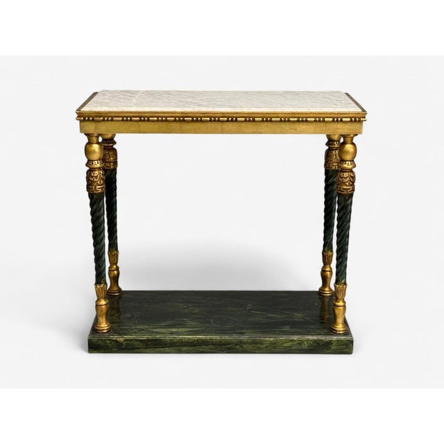 Swedish Neoclassical Style, Giltwood, Marble, Console Tables, Sweden, 20th C. For Sale - Image 12 of 12