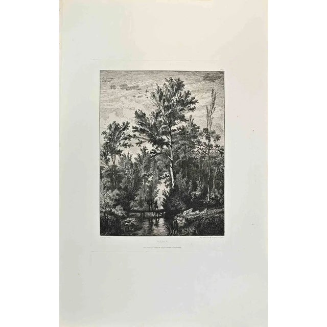 Paysage is an artwork realized by Léo Drouyn in the 1870s. Etching. Good conditions. Realized for the "Société des...