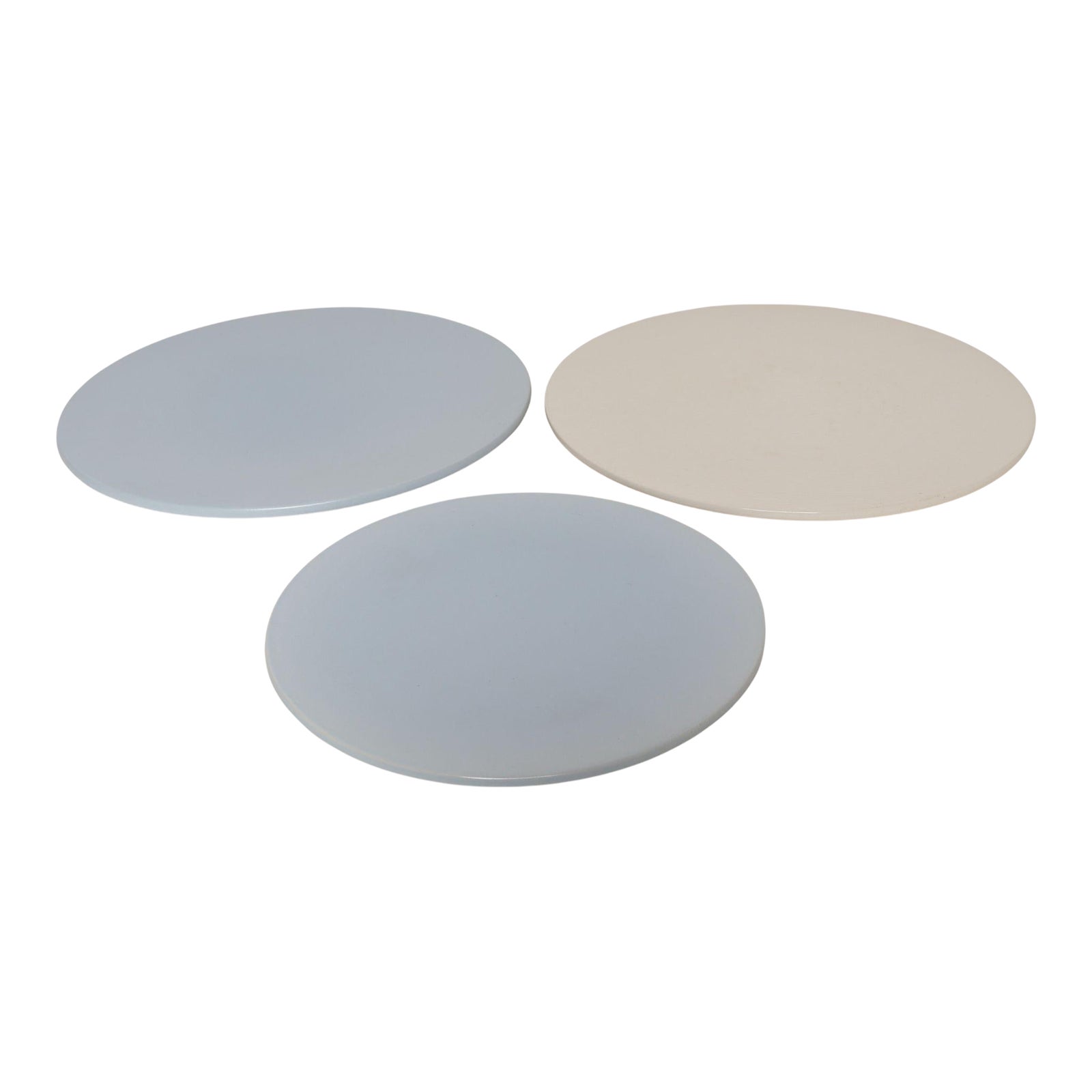 Set of Three Nick Munro English Matte Powder Blue and Glossy White ...