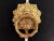 Fritz Manufacturing Co Mid Century Brass Faux Bois Wreath Door Knocker For Sale - Image 4 of 18
