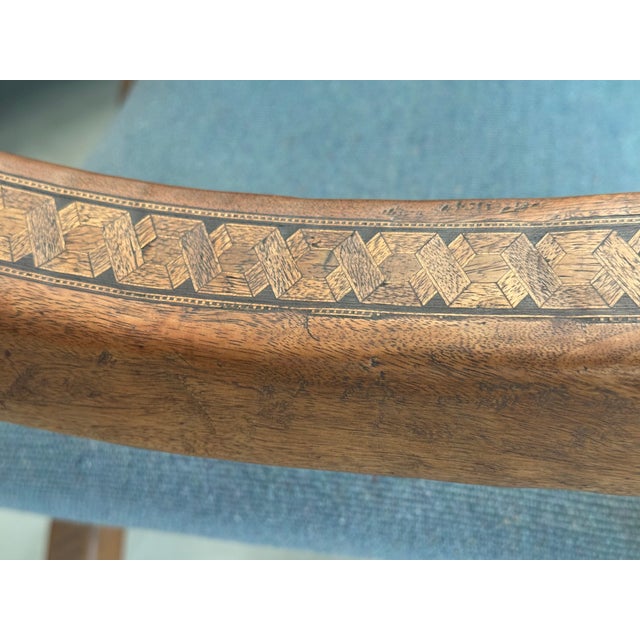 Blue Early 20th Century Spanish Colonial Sillón De Cadera (Hip-Joint) Chair For Sale - Image 8 of 10