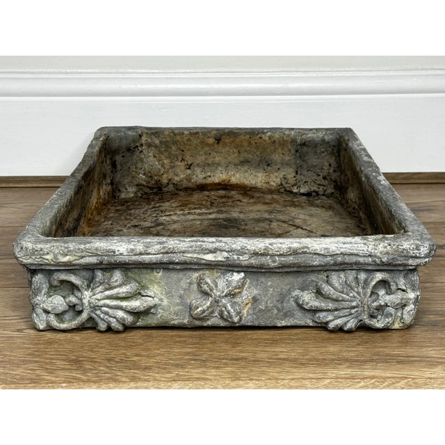 Traditional Antique Georgian British Small Poppy Window Sill Outdoor Garden Planter Sculpture For Sale - Image 3 of 10