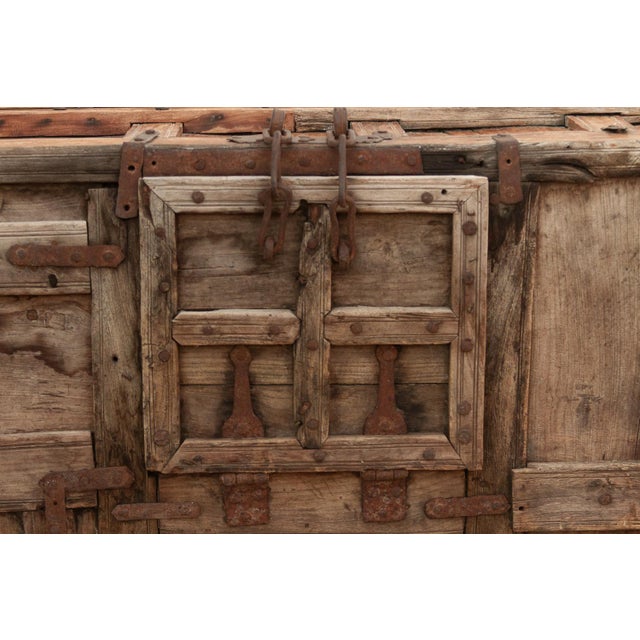 Large Antique Teak Stickbox Chest Coffee Table For Sale - Image 12 of 15