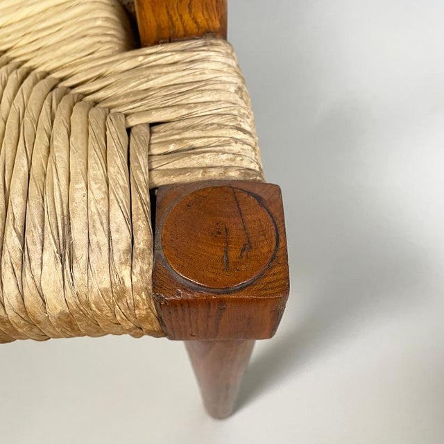 Mid-Century Modern Italian Armchairs in Woven Straw and Wood, 1940s For Sale - Image 16 of 18