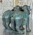 Metal Vintage Asian Patinated Foo Dogs - a Pair For Sale - Image 7 of 7