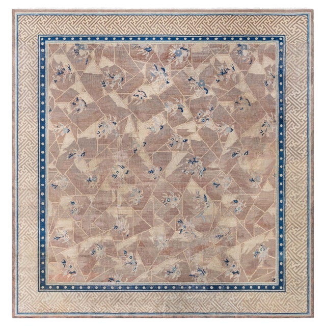 Vintage 1920s Chinese Art Deco Rug Doris Leslie Blau For Sale