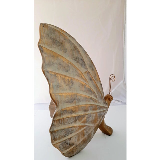 Vintage XL Butterfly Table Sculpture Figurine For Sale In Fayetteville, AR - Image 6 of 8