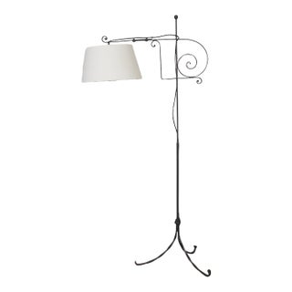 French Adjustable Iron Floor Lamp For Sale