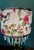 Brass Mid 20th Century Hummingbird Floral Shade With Brass Toned Lamp For Sale - Image 8 of 12