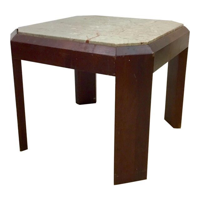 Vintage Marble Top Occasional Stand For Sale