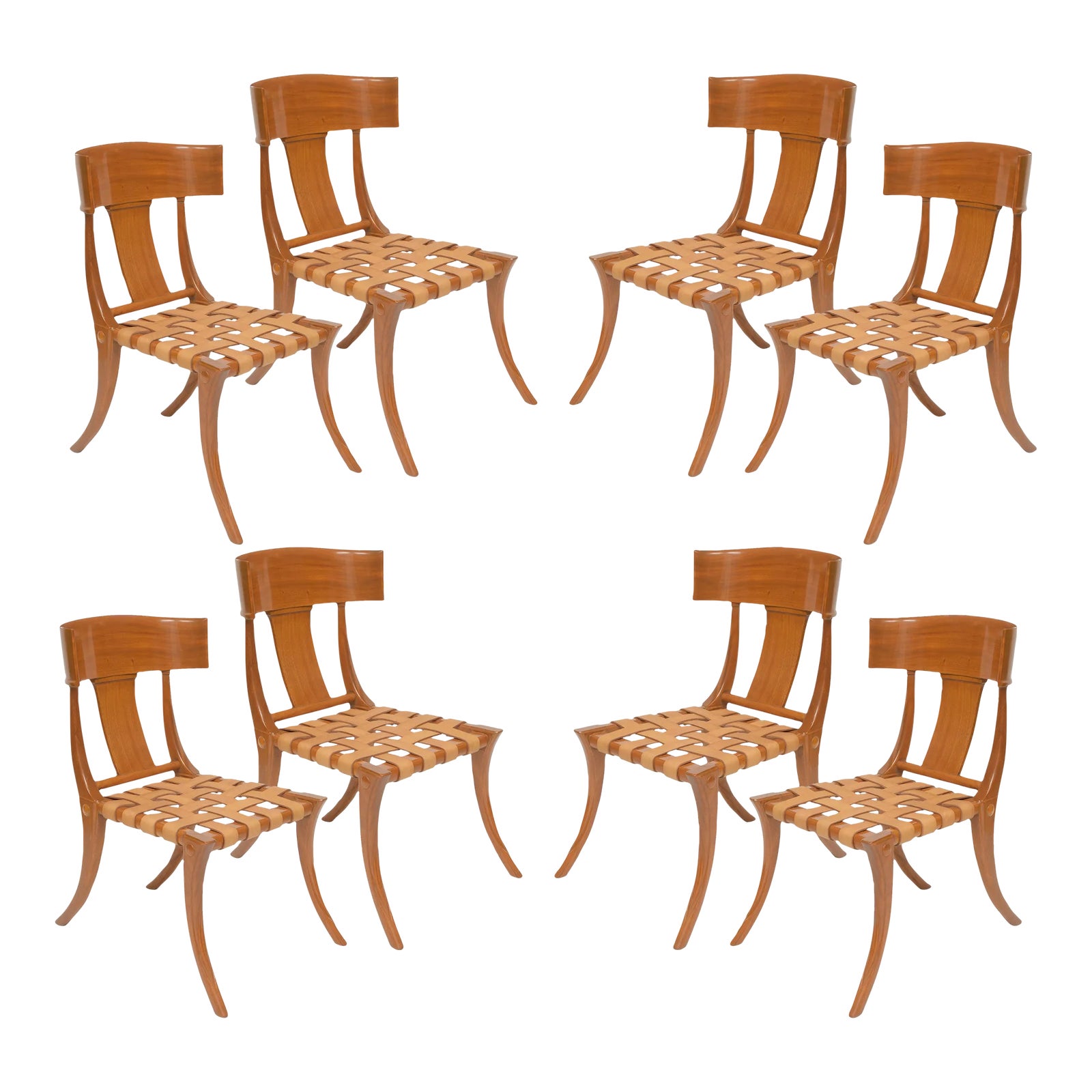 Set of 8 Johnathan Sainsbury Egyptian Style Dining Chairs Chairish