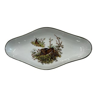 Mottahedeh Vista Alegre, Portugal Rabbits in a Field Trinket Dish For Sale