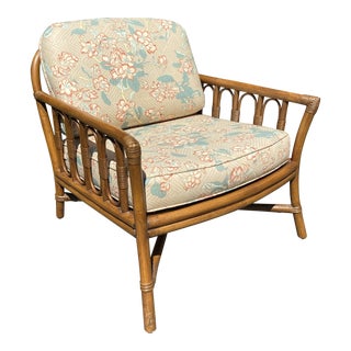 Mid-Century Ficks Reed Bamboo Armchair For Sale