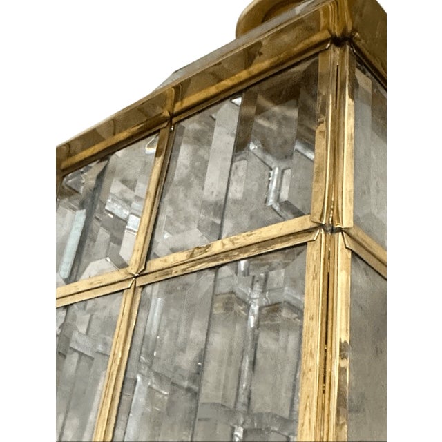 Vintage Porch Light Plated Brass Motion Detection Wall Lantern For Sale - Image 4 of 7