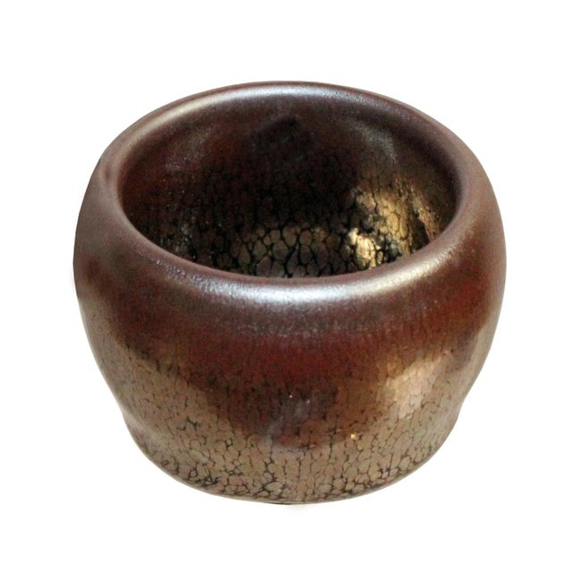 2010s Chinese Handmade Jianye Clay Bronze Black Glaze Decor Teacup 2 Pieces For Sale - Image 5 of 7