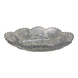 Mid 20th Century Cut Crystal Candy Dish For Sale