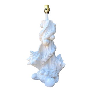 Vintage Sirmos Plaster Shell Lamp For Sale