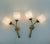 French Brass and Glass Wall Sconces, 1970s, Set of 2 For Sale - Image 10 of 11