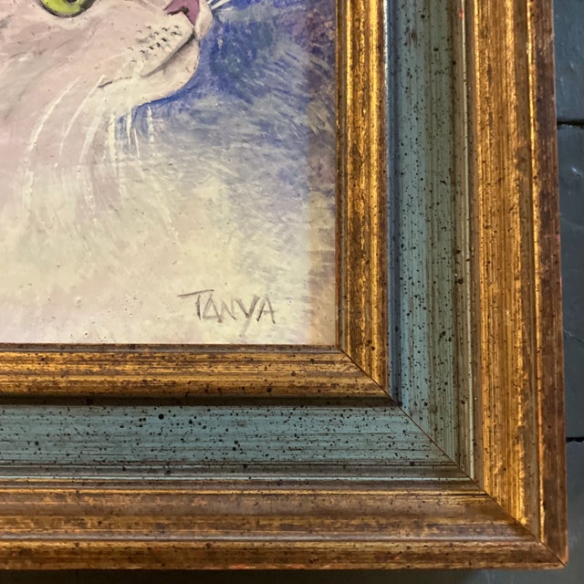 Original 6 x 7 painting on board signed bottom right Overall size with original frame is 9 x 10