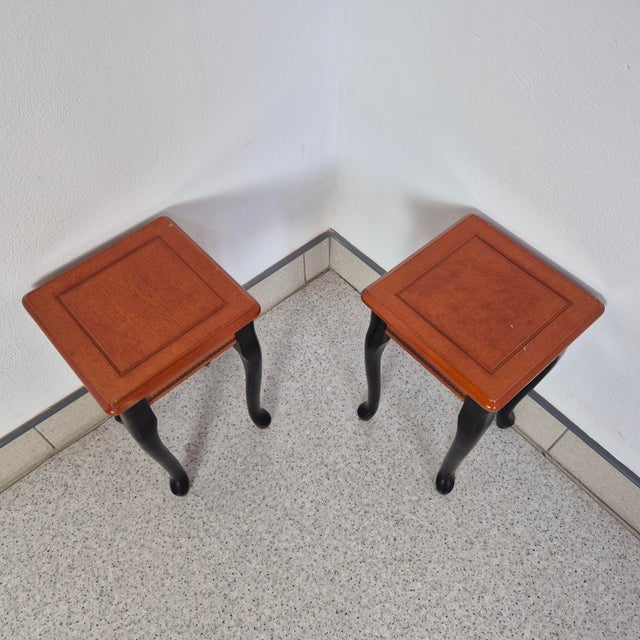 1960s Vintage Decorative Plant Stands with Cabriole Legs, 1960s, Set of 2 For Sale - Image 5 of 10
