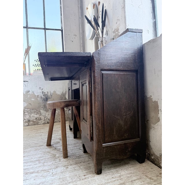Folk Art Oak Secretary Desk, 19th Century For Sale - Image 15 of 18