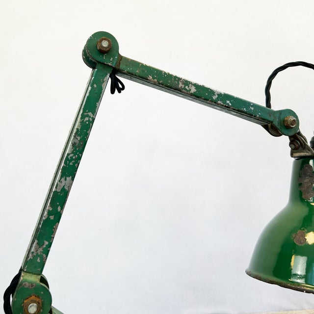 Metal Vintage Industrial Anglepoise Engineers Task Lamp from EDL, 1940s For Sale - Image 7 of 14