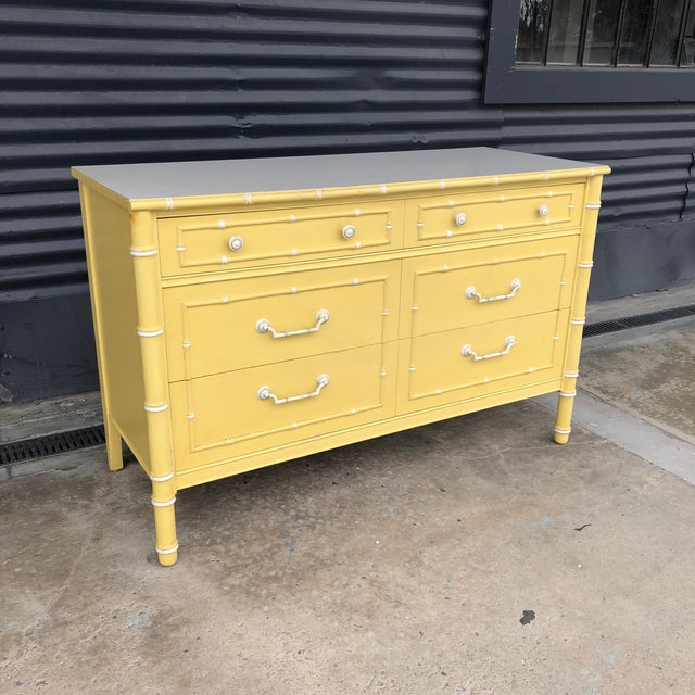 Vintage Thomasville Faux Bamboo Dresser Chest of Drawers Chairish