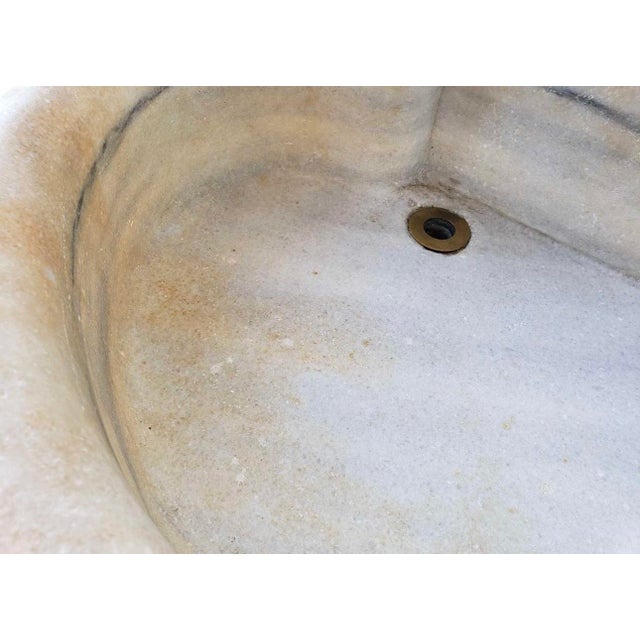 Antique French White Marble Sink For Sale - Image 4 of 17