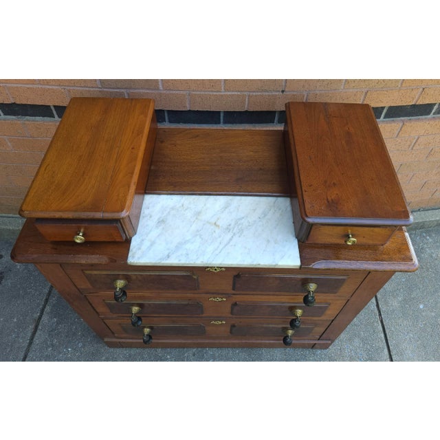 Victorian Partial Burled Mahogany Chest of Drawers For Sale - Image 9 of 10