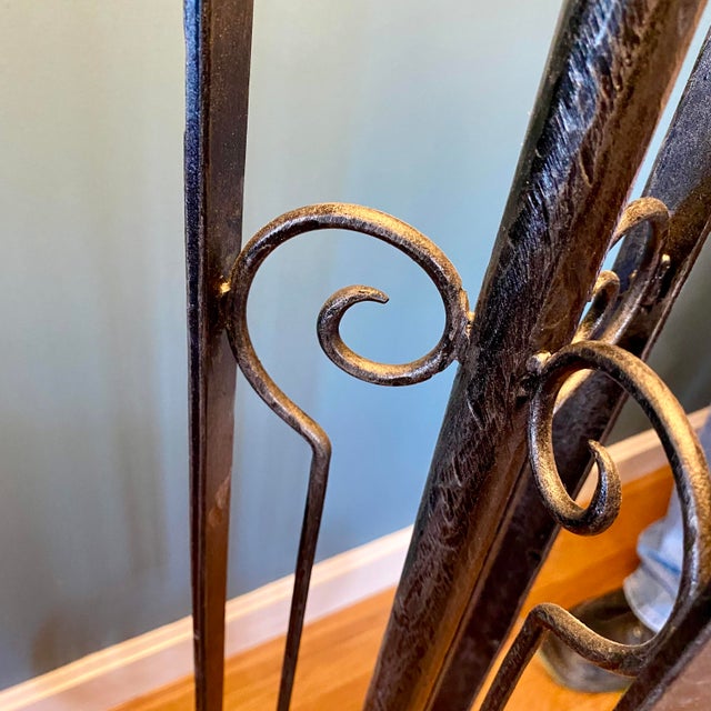 Early 20th Century Tall French Style Art Deco Cast Iron Floor Lamp For Sale - Image 4 of 17