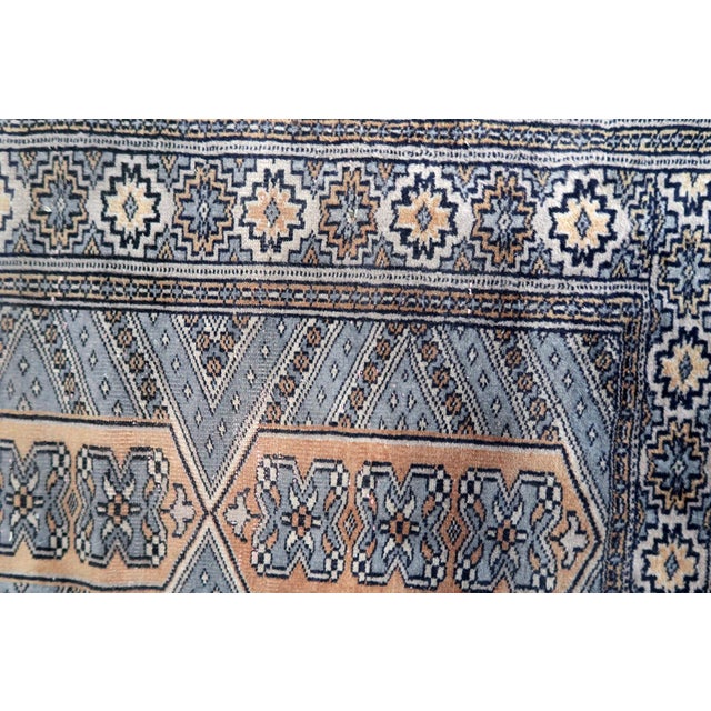 1950s 1950s, Handmade Vintage Uzbek Bukhara Rug 2' X 3.1' For Sale - Image 5 of 12