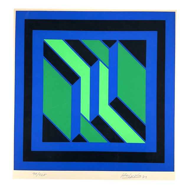 Jürgen Reipka, Abstract Composition, Screen Print, 1971 For Sale