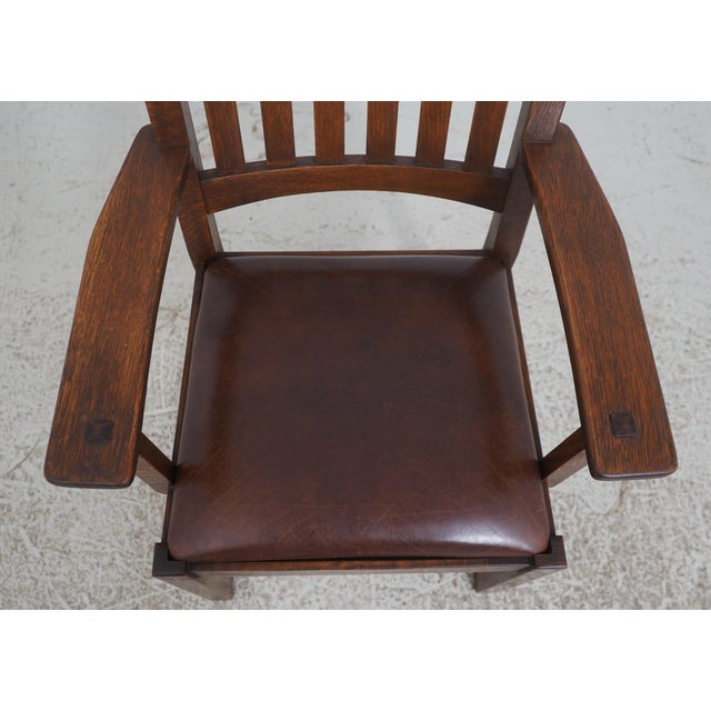 Set of 6 Stickley Mission Oak Dining Room Chairs For Sale - Image 10 of 18