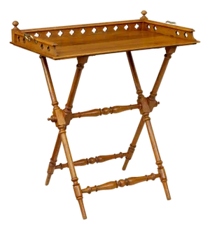 Carved Oak Butler's Tray on Stand, 1890s