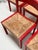 Red Stained Oak and Cane Chairs by Gerard Geytenbeek for ASZ Meubelen, Netherlands, 1960s, Set of 5 For Sale - Image 13 of 16