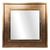 Vintage Square Brass and Bronzed Mirror from Belgo Chrom, Belgium, 1970s For Sale