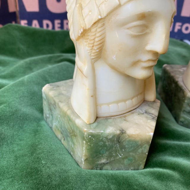 Contemporary 1970s Marble Roman Soldier Bookends - a Pair For Sale - Image 3 of 9
