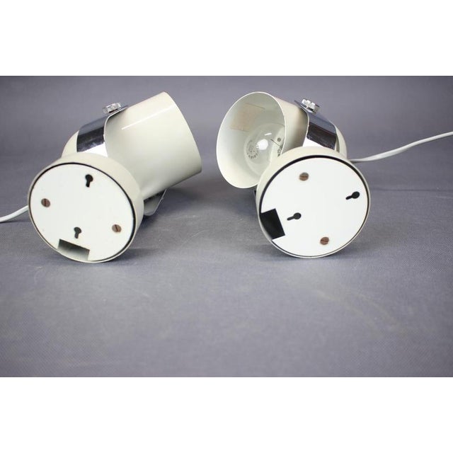 Metal Mid-Century Wall Lamps by Stanislav Indra, Former Czechoslovakia, 1970s, Set of 2 For Sale - Image 7 of 12