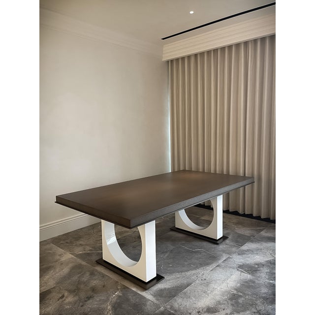 Dining Table in Oak and Bronze, 2018 For Sale - Image 4 of 11